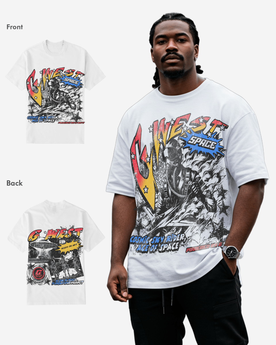 G West Cosmic Sky Ride Double Hit Tee Big and Tall