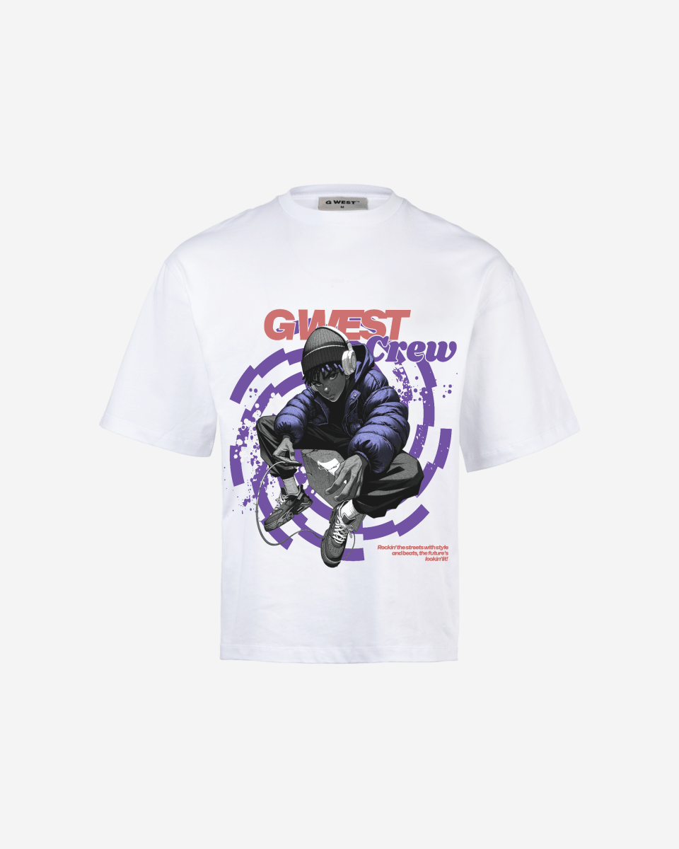 G WEST CREW OVERSIZED TEE