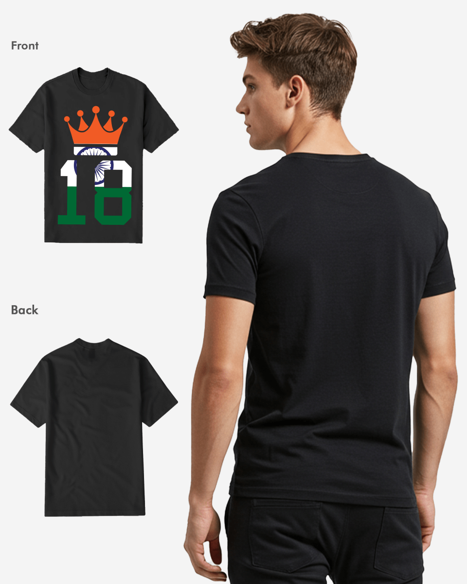 G West Cricket India King-18 T-Shirt : Gwdtfl2412 - 3 Colors
