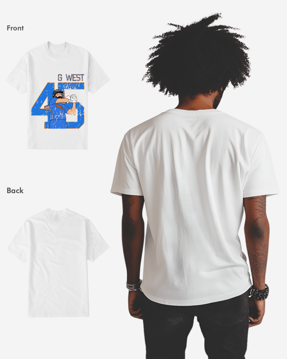 G West Cricket India King-45 T-Shirt : Gwdtfl2410 - 3 Colors