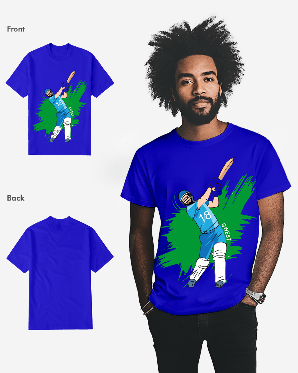 G West Cricket India T-Shirt : Gwdtfl2411 - 3 Colors