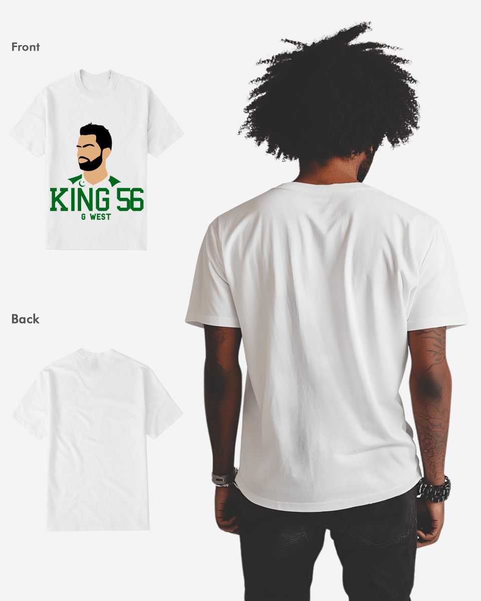 G West Cricket King 56 Black T-Shirt