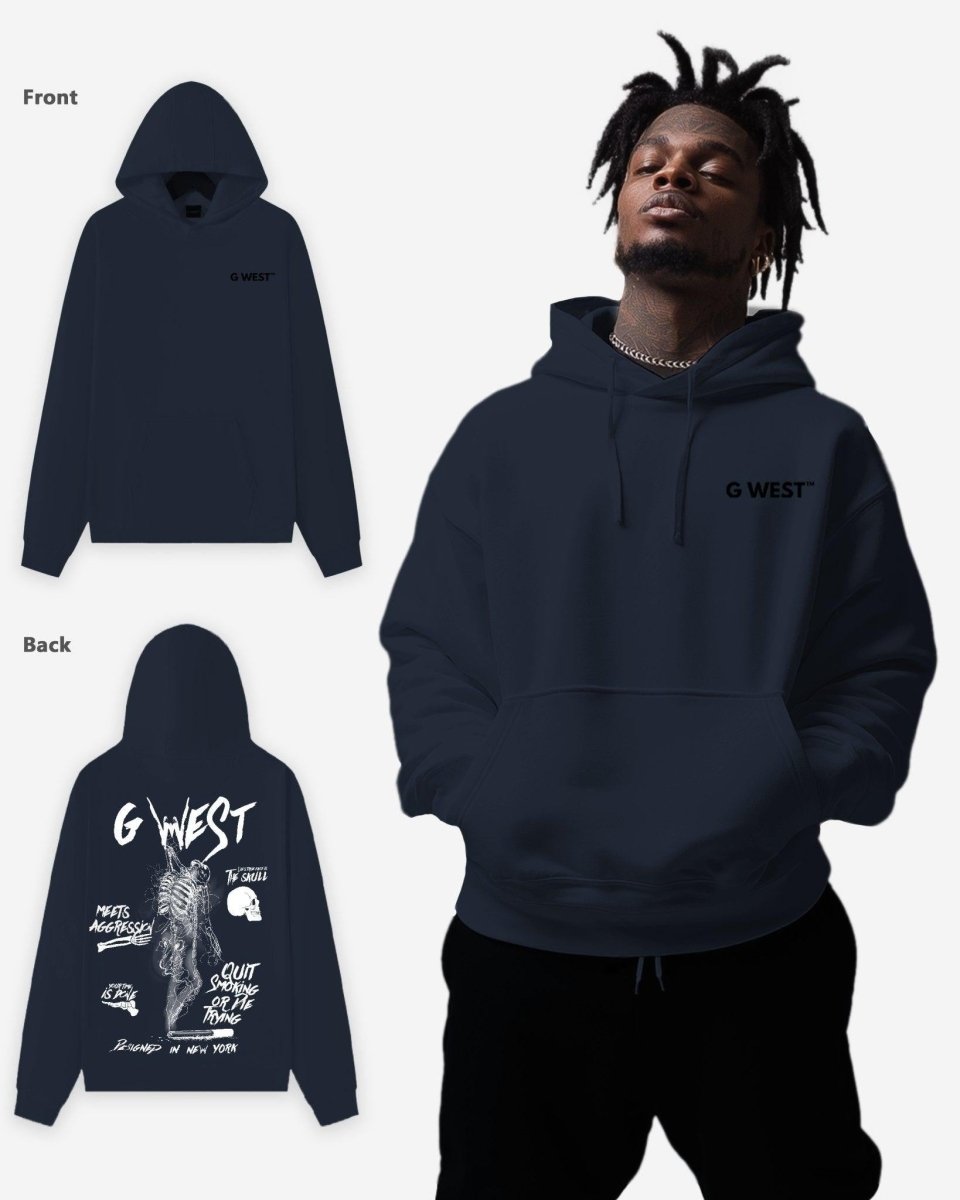 G West Dancing Skeleton Heavy Premium Oversize Hoodie