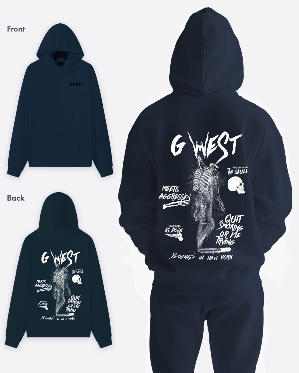 G West Dancing Skeleton Heavy Premium Oversize Hoodie