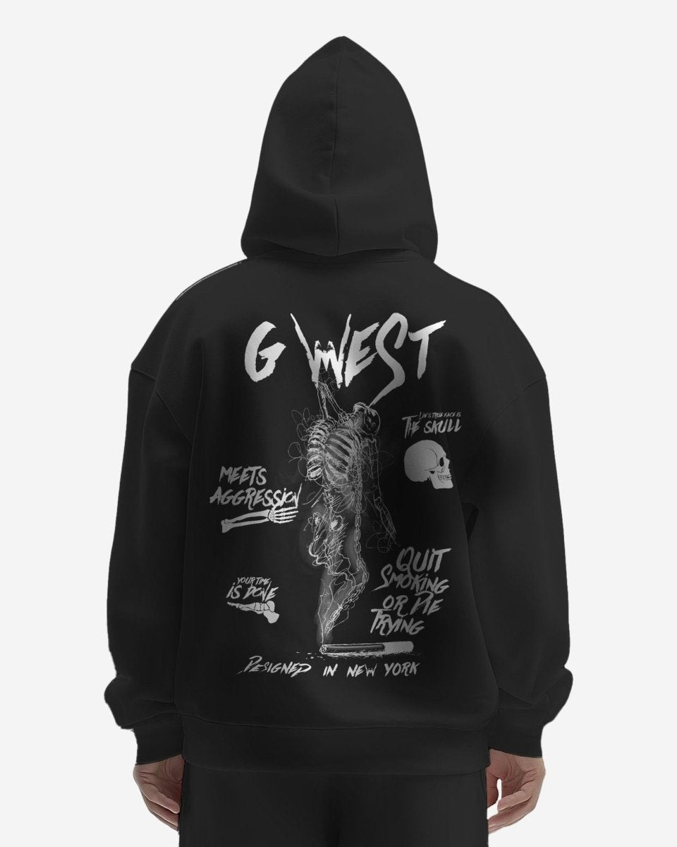 G West Dancing Skeleton Heavy Premium Oversize Hoodie