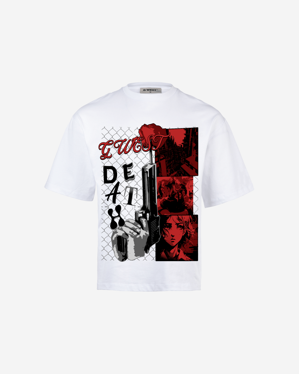 G WEST DEATH OVERSIZED TEE