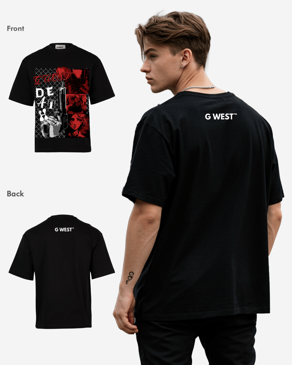 G WEST DEATH OVERSIZED TEE