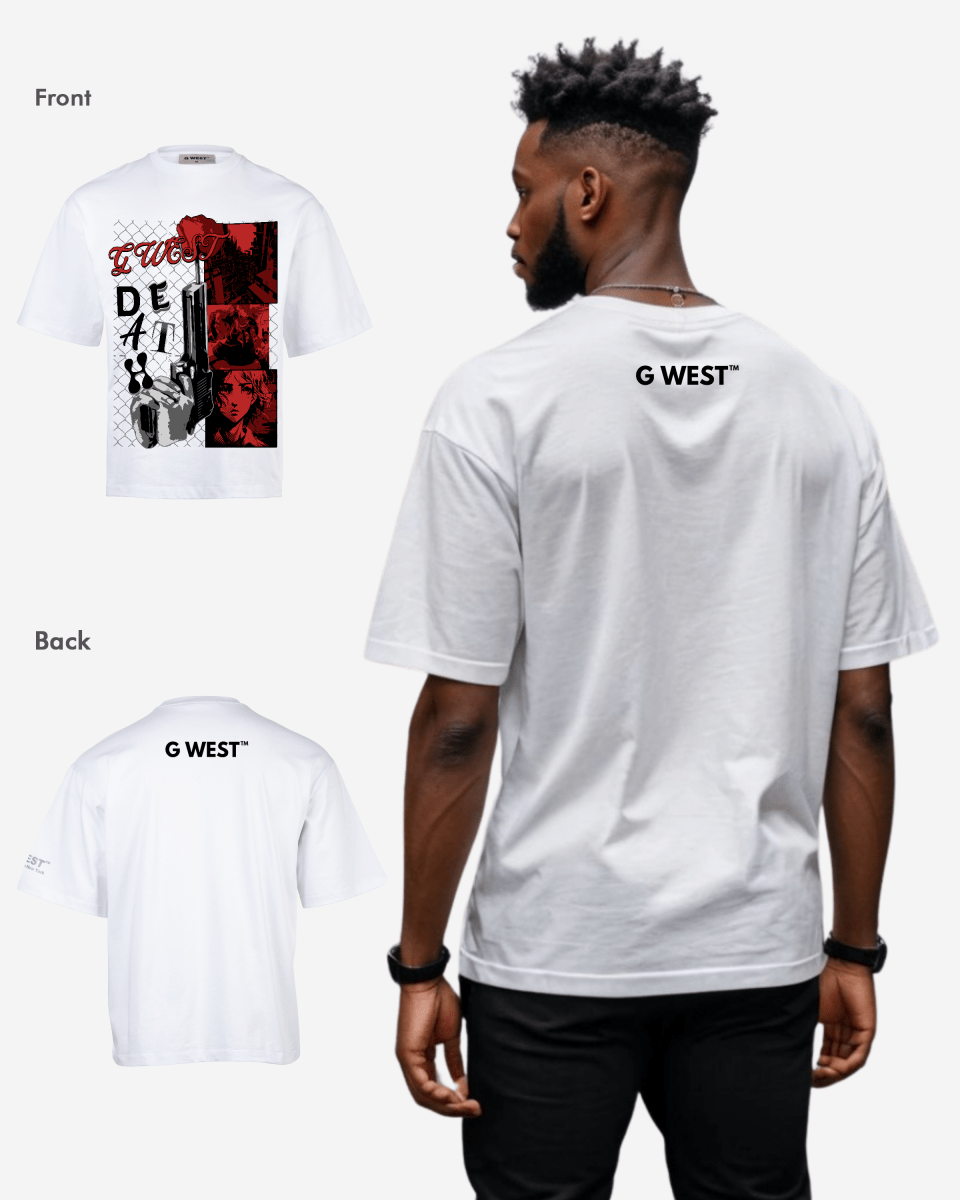 G WEST DEATH OVERSIZED TEE
