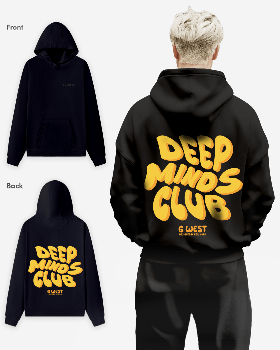 G West Deep Minds Club Hoodie : Gwhlhd9026 - 2 Colors
