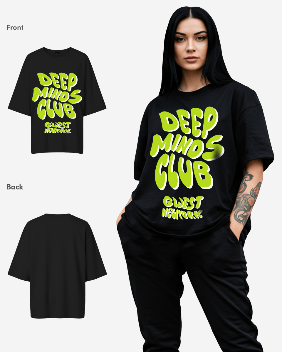 G West Deep Minds Club Oversized Tee - WOMEN