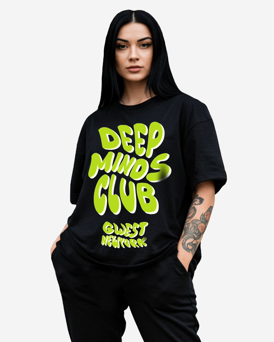 G West Deep Minds Club Oversized Tee - WOMEN