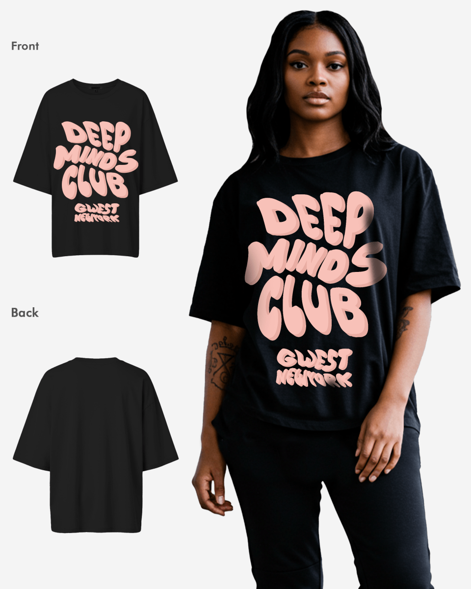 G West Deep Minds Club Oversized Tee - WOMEN