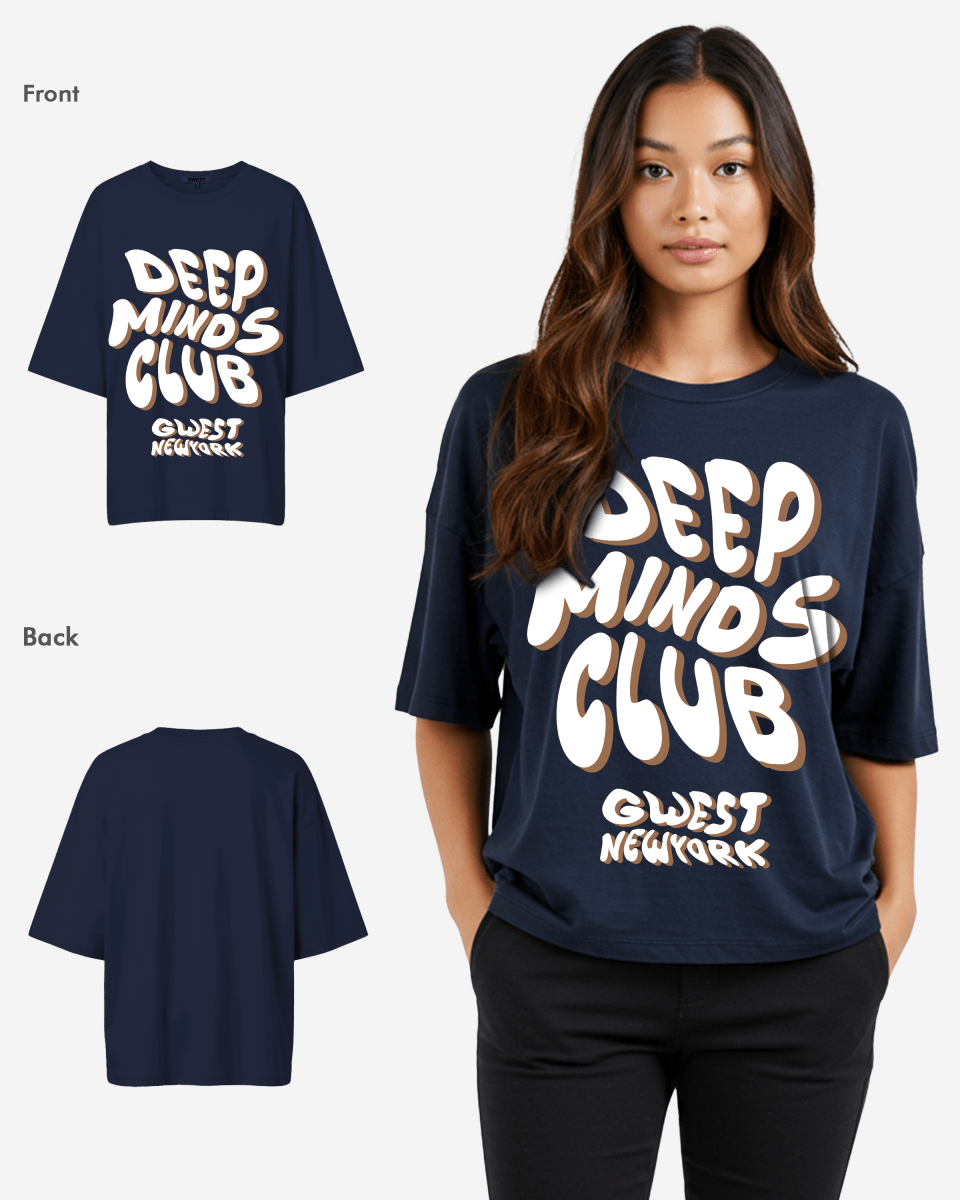 G West Deep Minds Club Oversized Tee - WOMEN