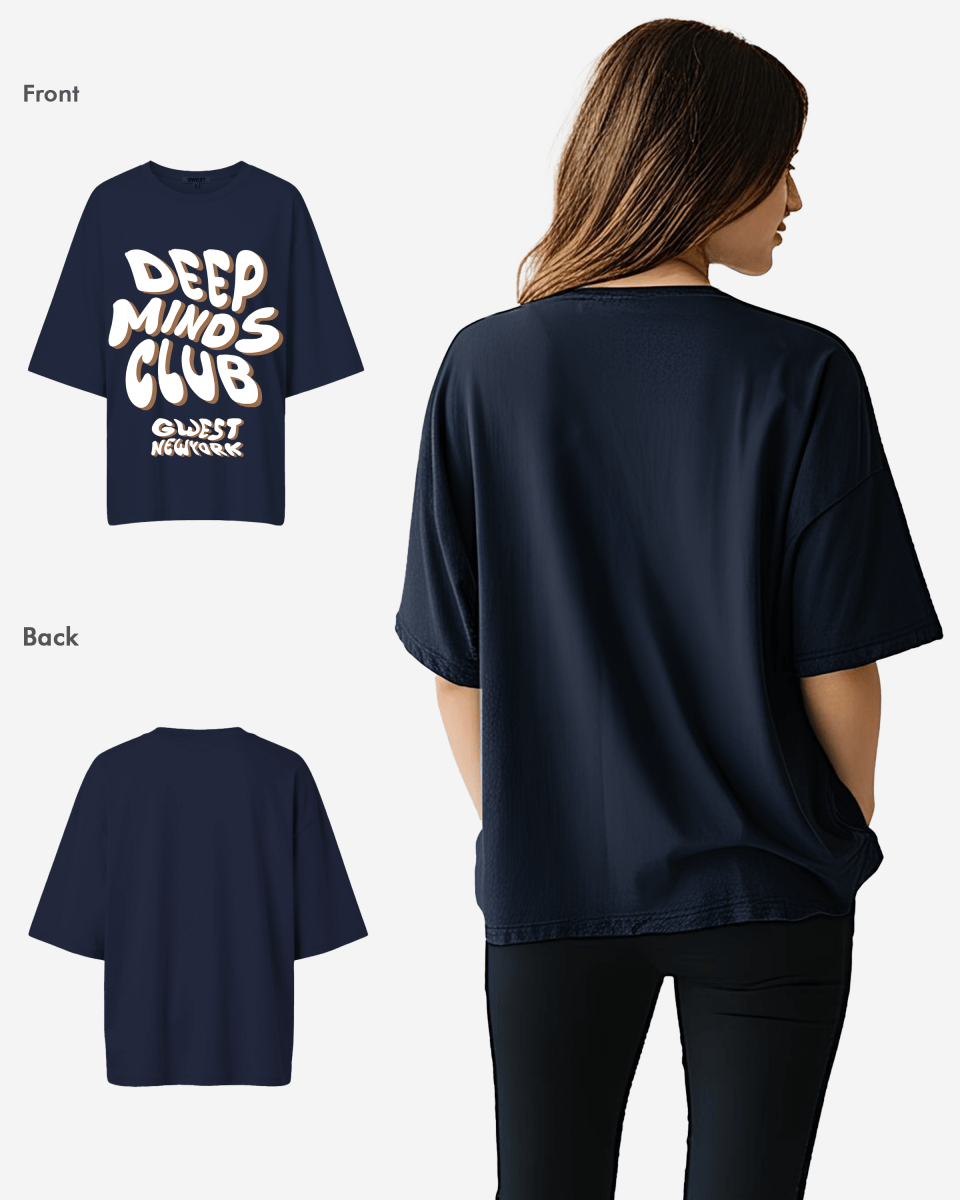 G West Deep Minds Club Oversized Tee - WOMEN