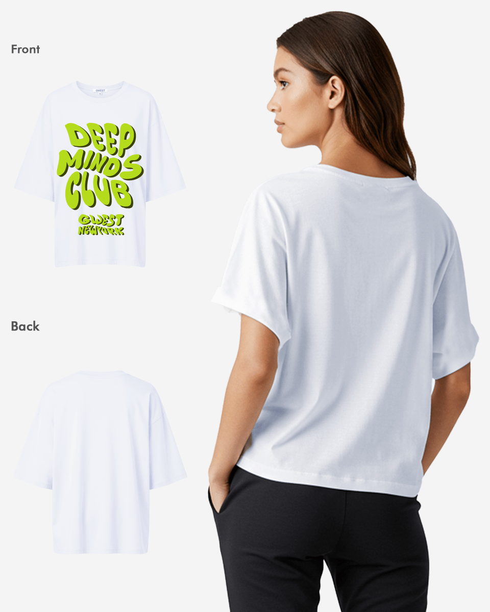 G West Deep Minds Club Oversized Tee - WOMEN