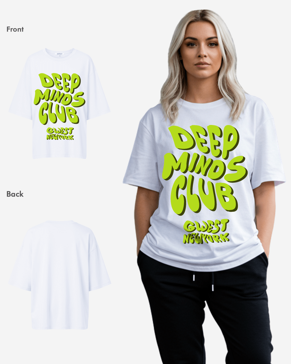 G West Deep Minds Club Oversized Tee - WOMEN