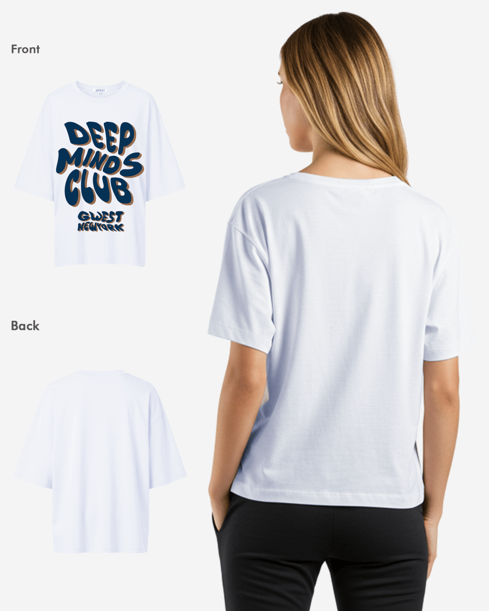 G West Deep Minds Club Oversized Tee - WOMEN