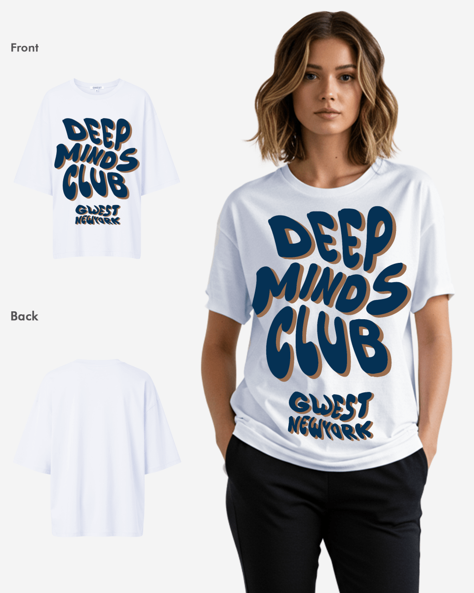 G West Deep Minds Club Oversized Tee - WOMEN