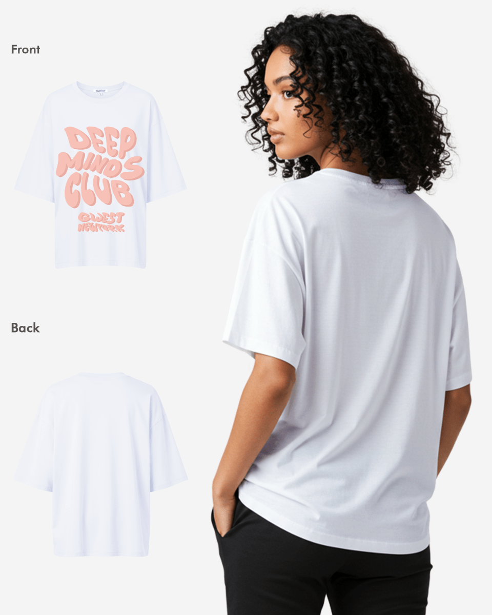 G West Deep Minds Club Oversized Tee - WOMEN