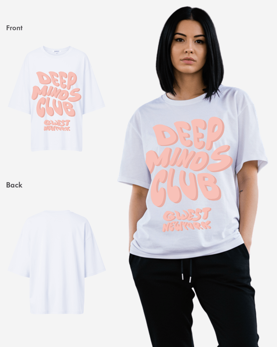 G West Deep Minds Club Oversized Tee - WOMEN