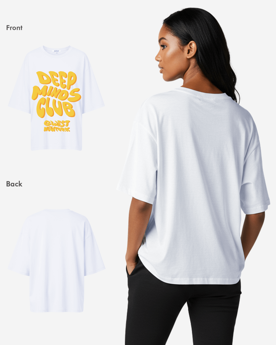 G West Deep Minds Club Oversized Tee - WOMEN