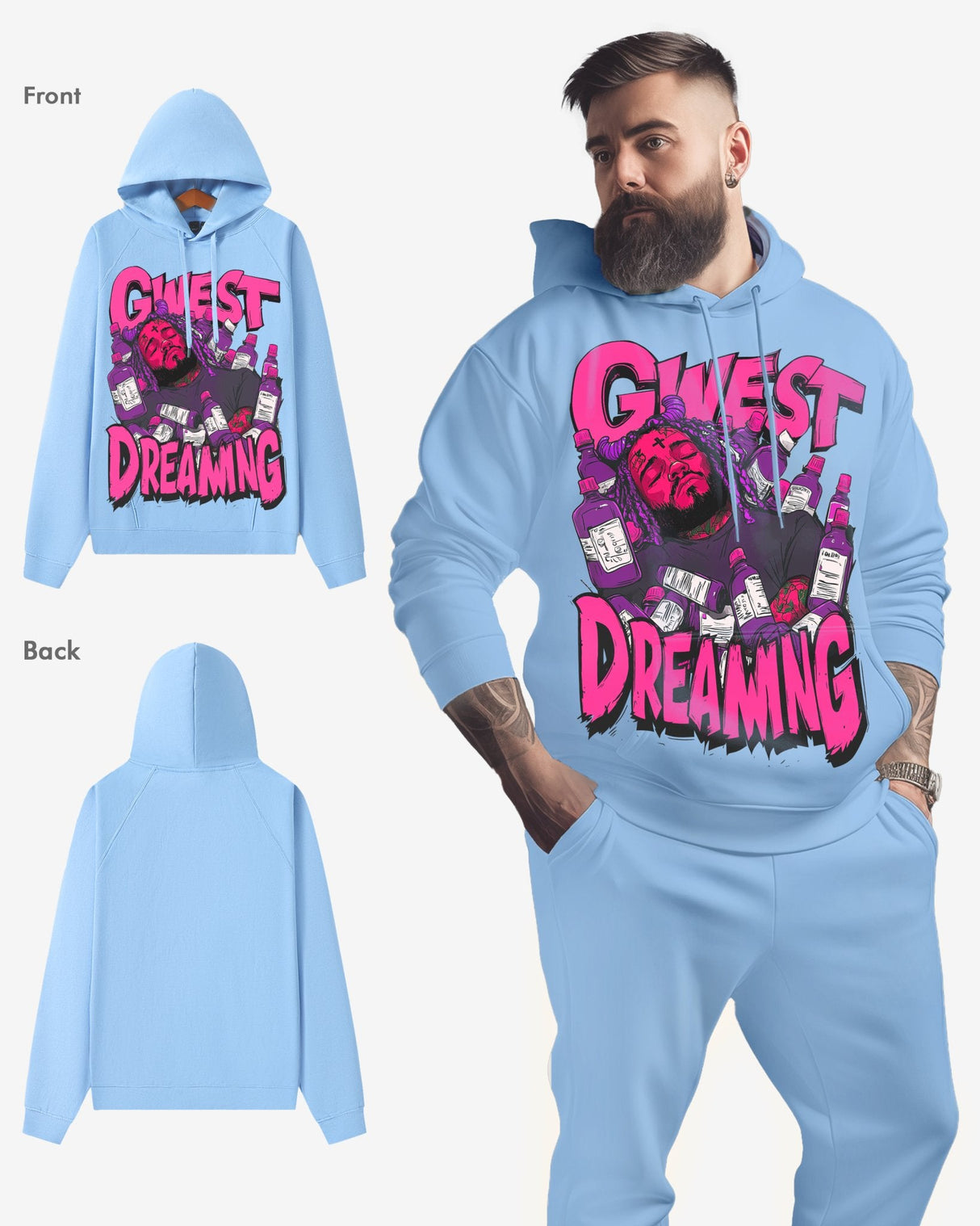 G WEST DREAMING OVERSIZE HOODIE
