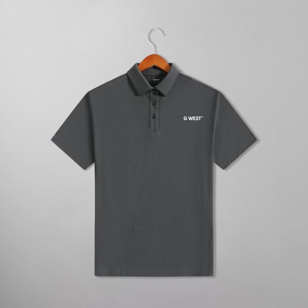 G WEST Dri Ease Polo Shirt Mens Style (Graphite)