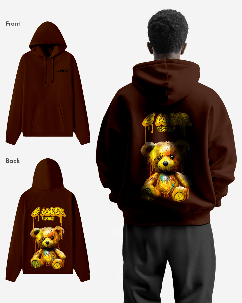 G West Drip Bear Oversize Hoodie Mens Style