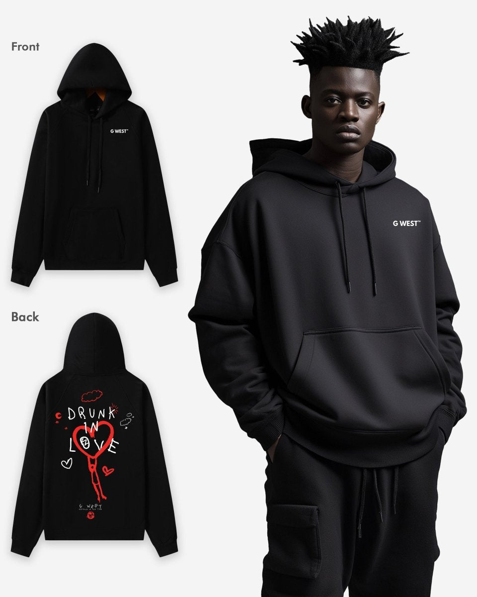 G West Drunk In Love Heavy Premium Oversized Hoodie