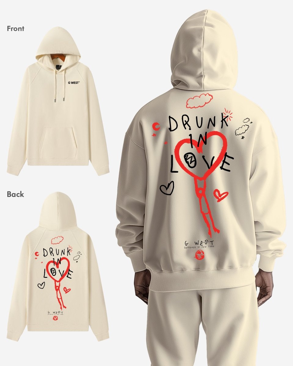G West Drunk In Love Heavy Premium Oversized Hoodie