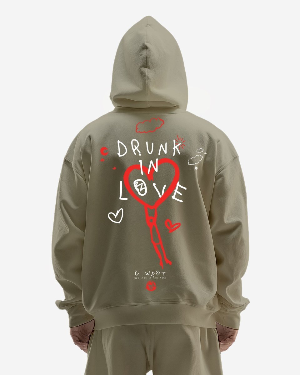 G West Drunk In Love Heavy Premium Oversized Hoodie