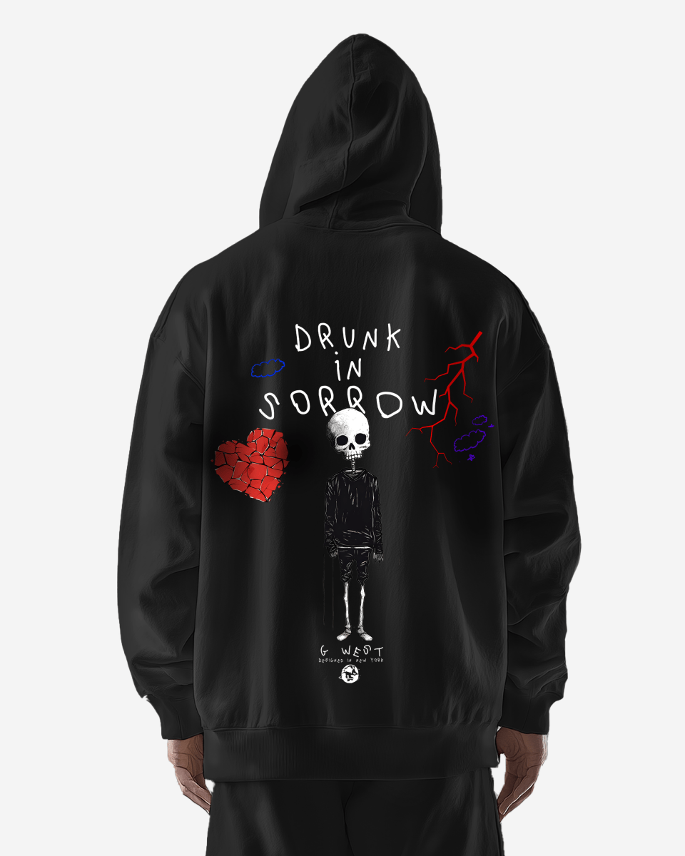 G West Drunk In Sorrow Heavy Premium Oversize Hoodie