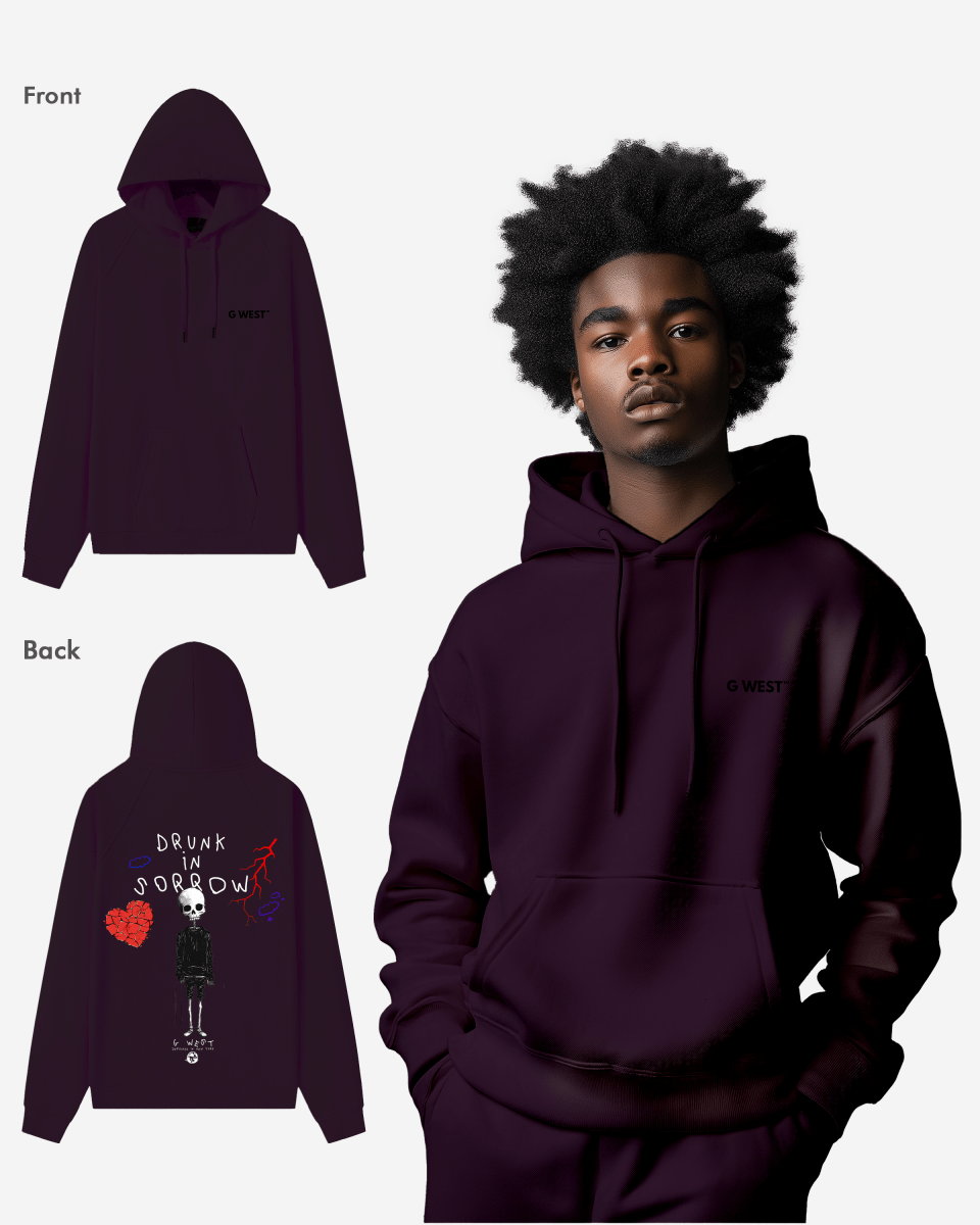 G West Drunk In Sorrow Heavy Premium Oversize Hoodie