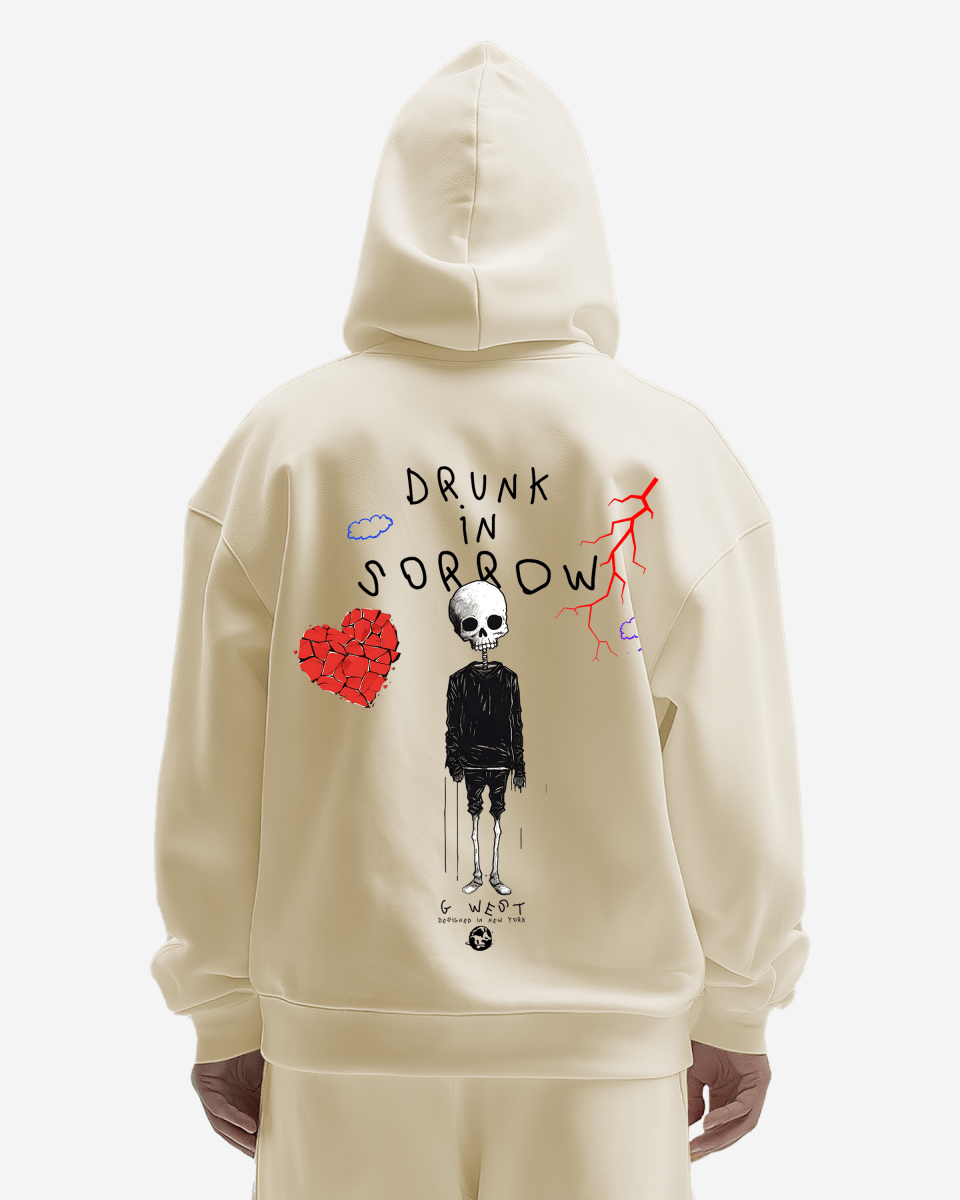 G West Drunk In Sorrow Heavy Premium Oversize Hoodie