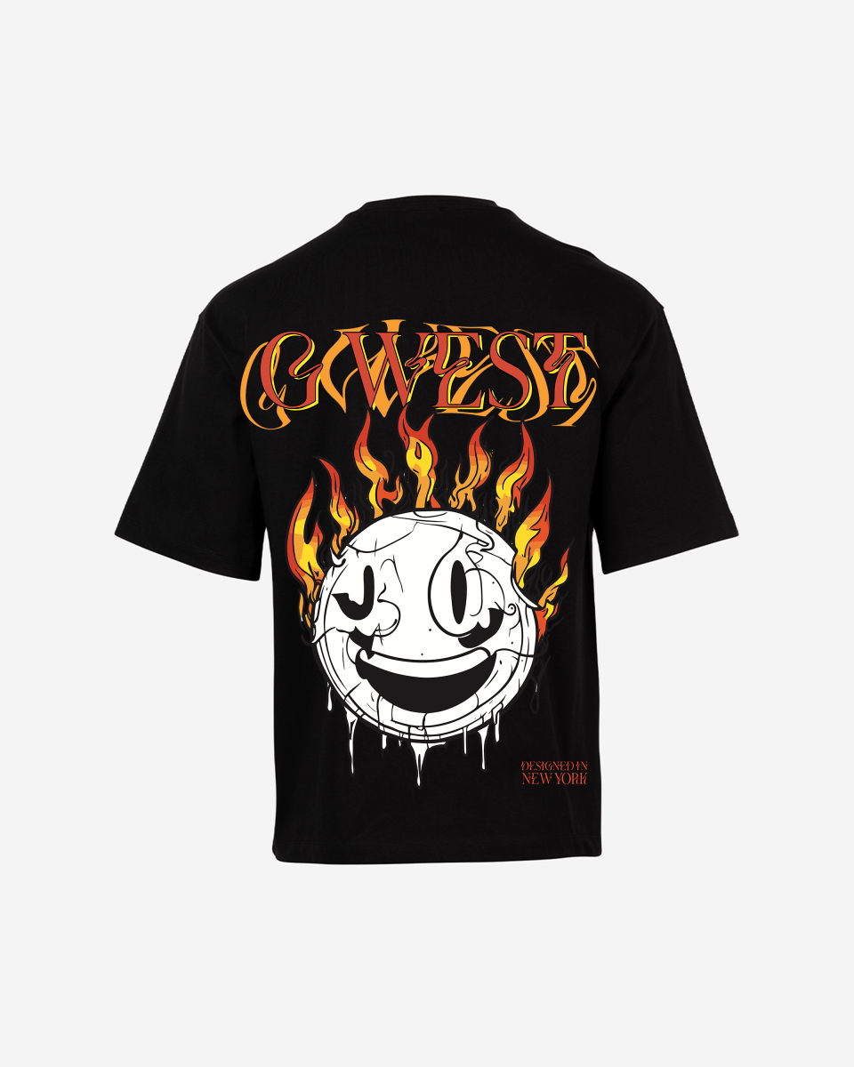 G West Fire Smile Life Style Oversized Tee Mens