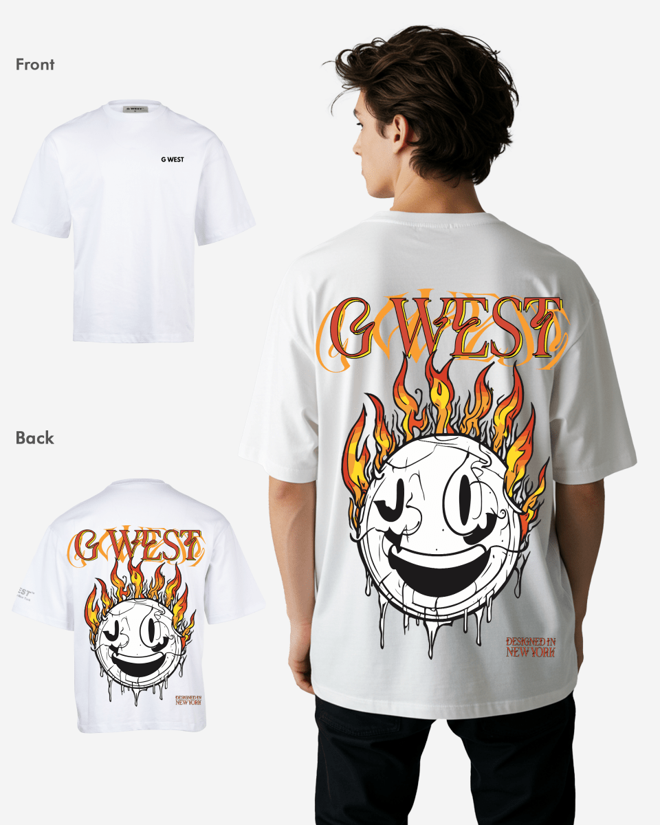 G West Fire Smile Life Style Oversized Tee Mens
