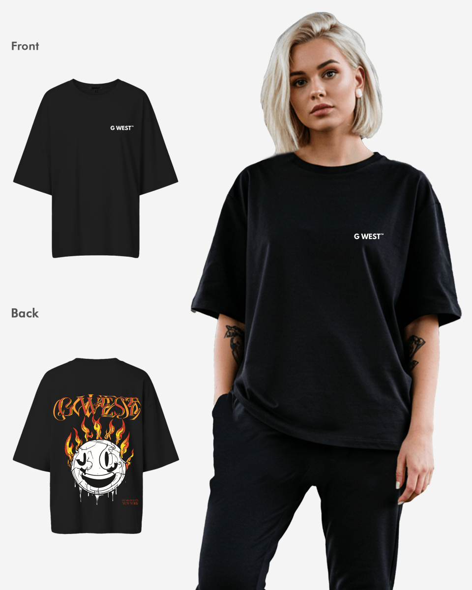 G West Fire Smile Lifestyle Oversized Tee - WOMEN