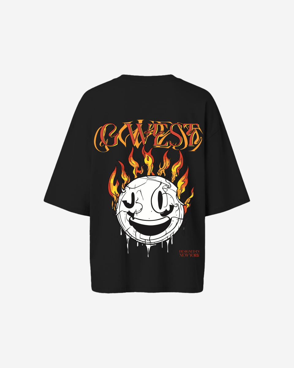 G West Fire Smile Lifestyle Oversized Tee - WOMEN
