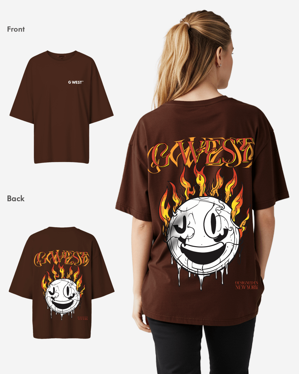 G West Fire Smile Lifestyle Oversized Tee - WOMEN
