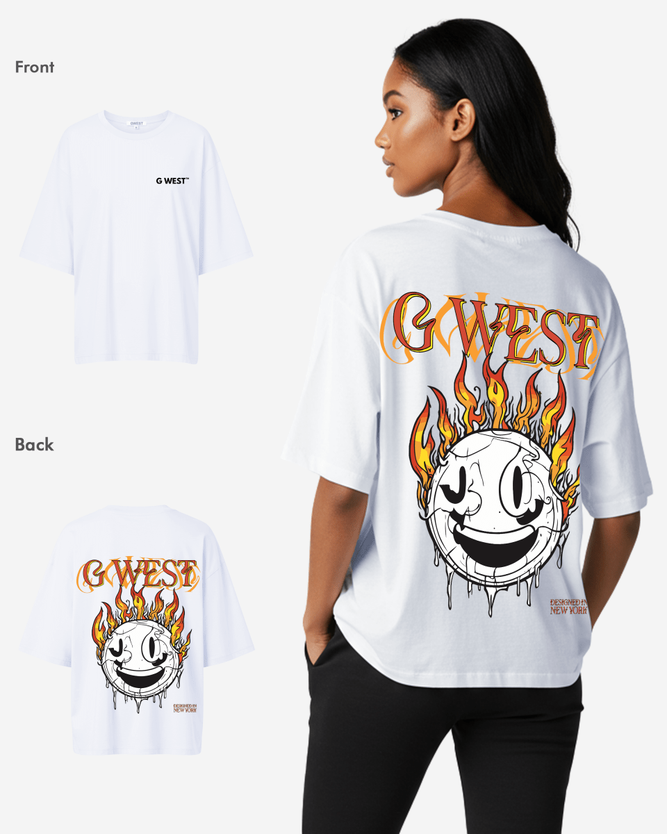 G West Fire Smile Lifestyle Oversized Tee - WOMEN