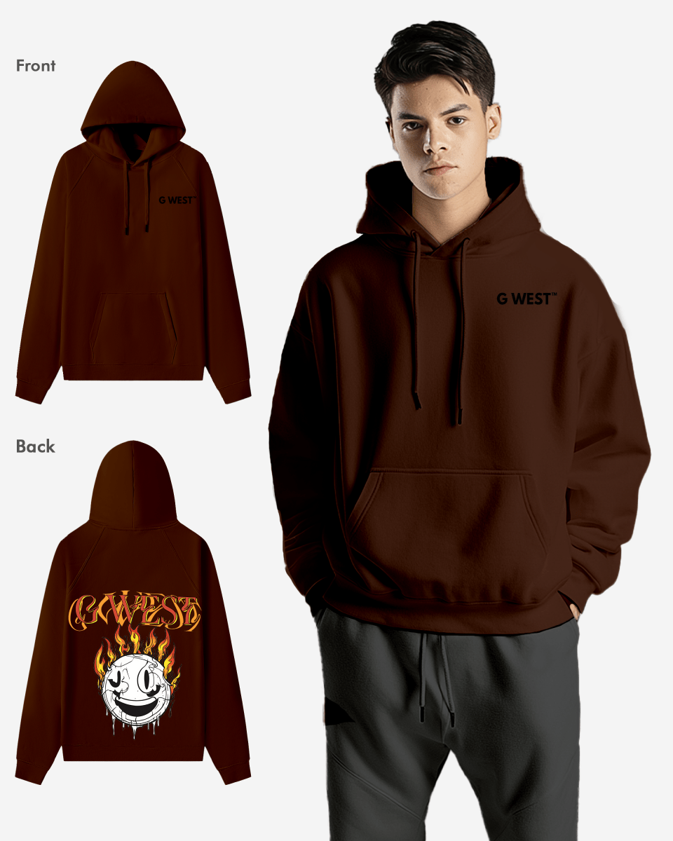 G West Fire Smile Oversize Hoodie Mens