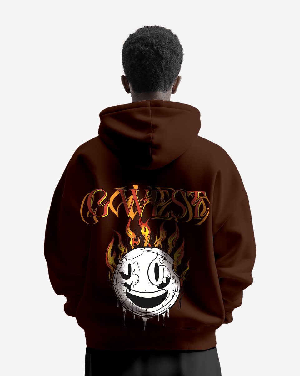 G West Fire Smile Oversize Hoodie Mens