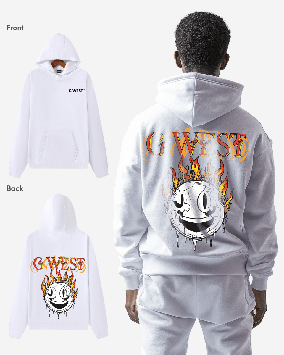 G West Fire Smile Oversize Hoodie Mens