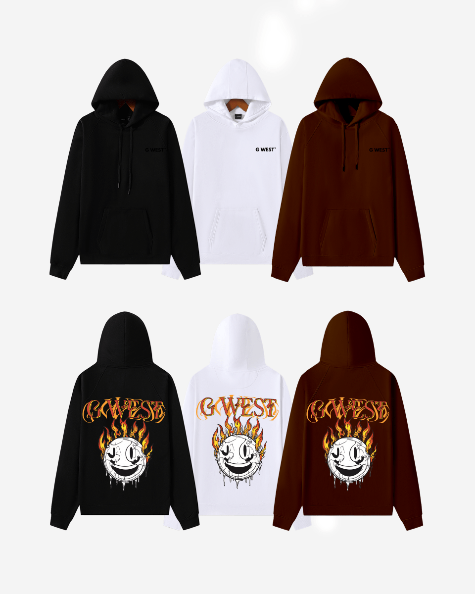 G West Fire Smile Oversize Hoodie Mens
