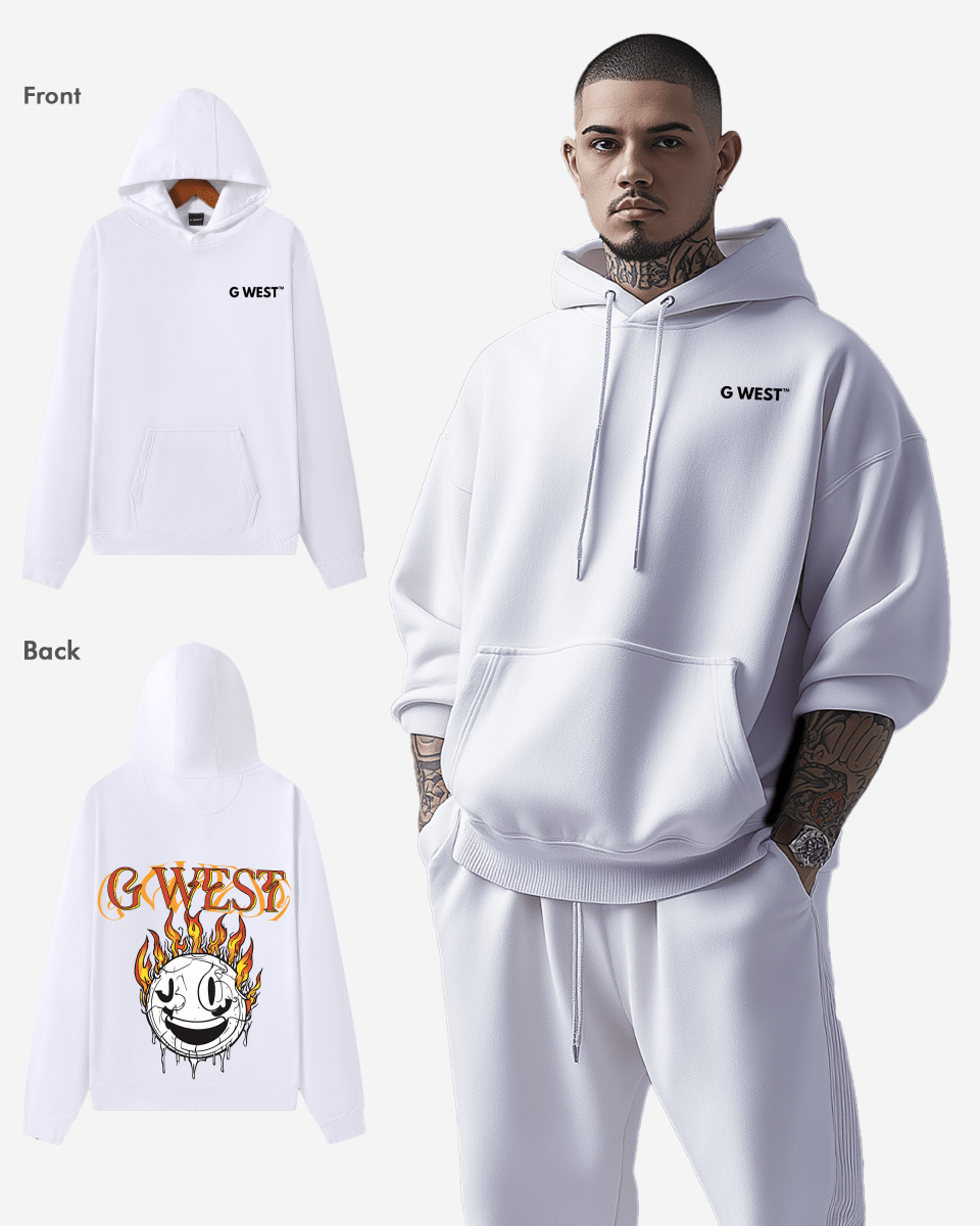 G West Fire Smile Oversize Hoodie Mens