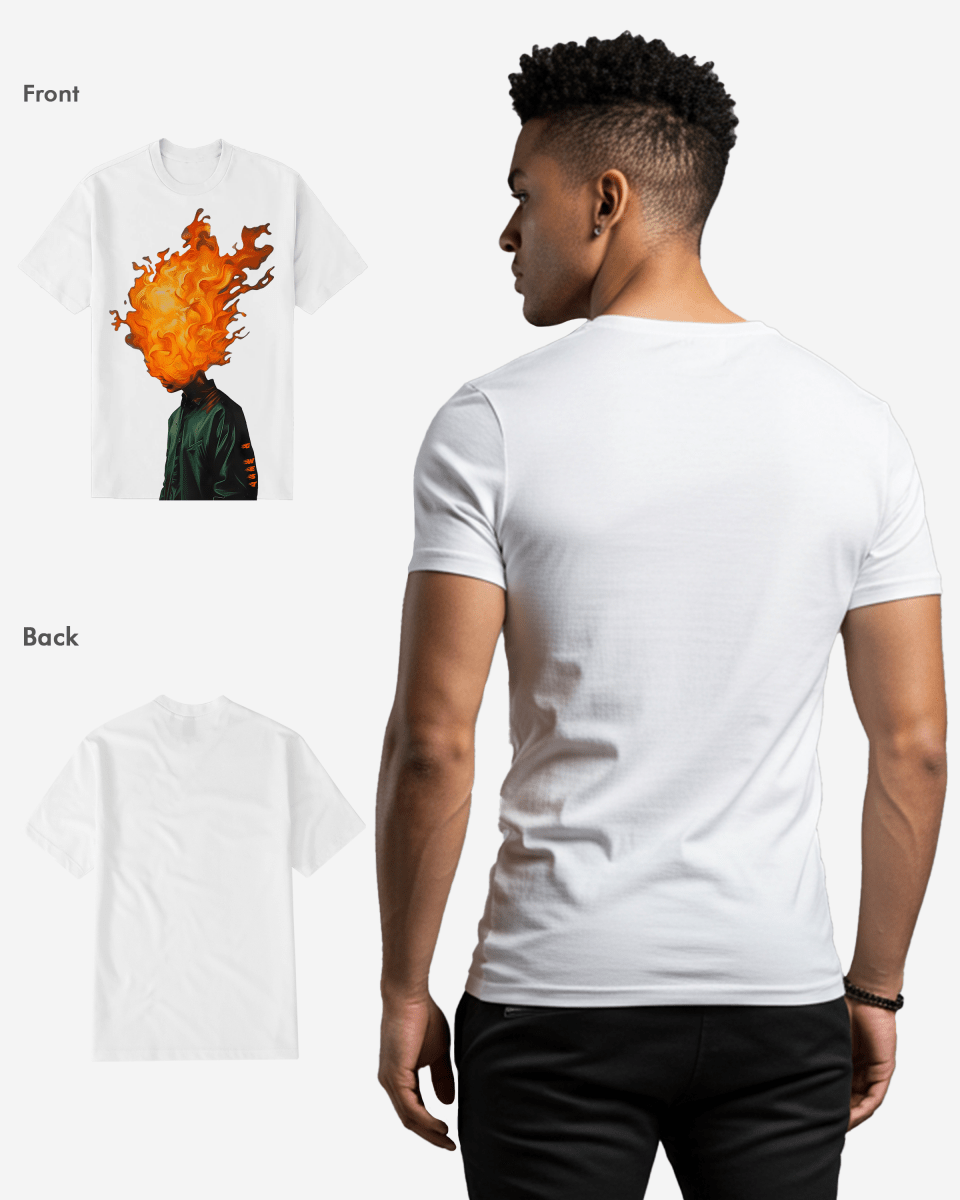 G West Flame Head Black tee