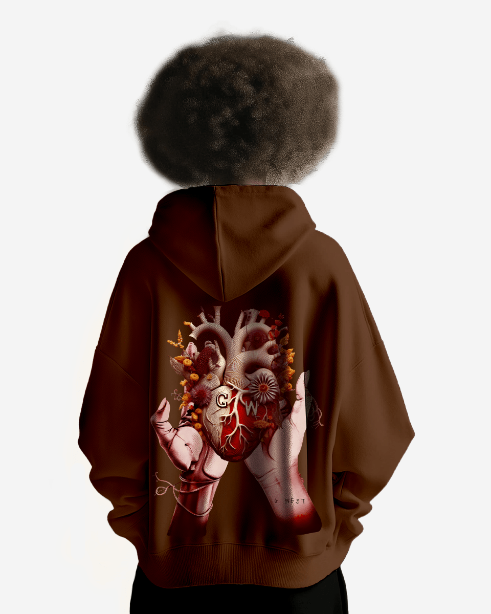 G West Flower Heart Hoodie