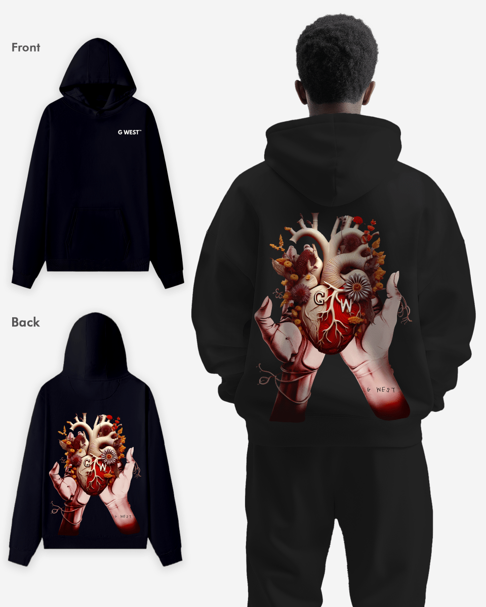 G West Flower Heart Hoodie