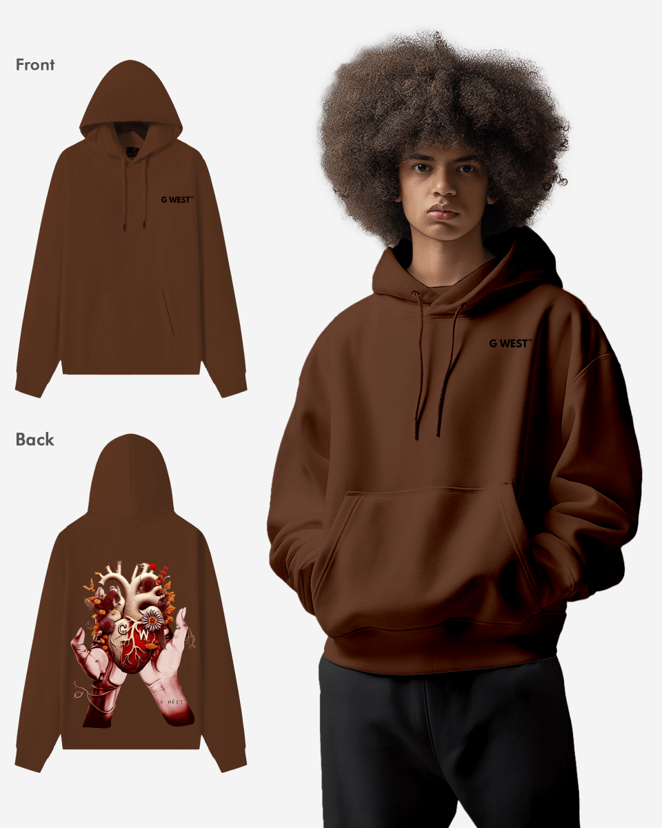 G West Flower Heart Hoodie