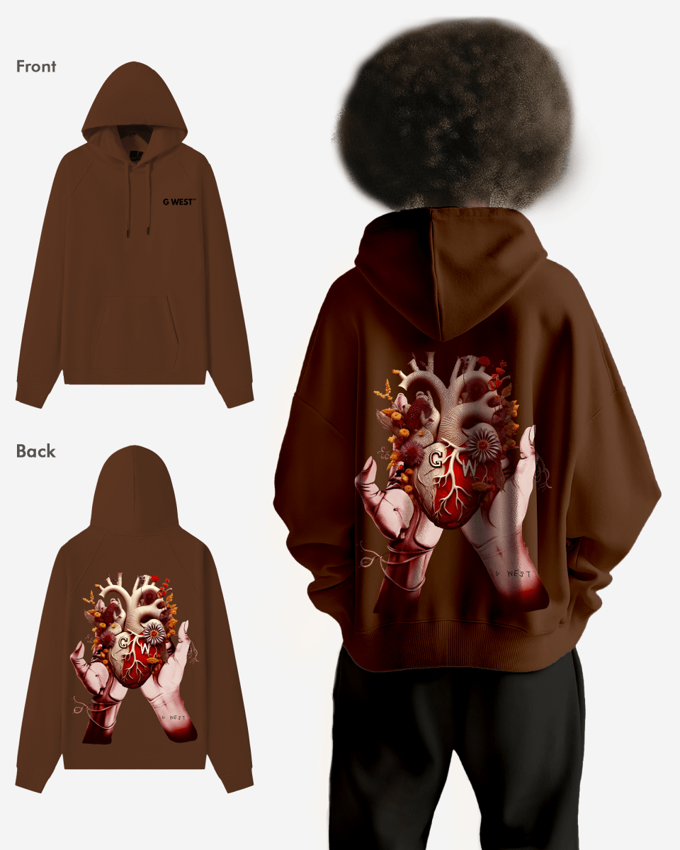 G West Flower Heart Hoodie